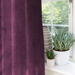 Cargar imagen en el visor de la galería, McAlister Textiles Matt Aubergine Purple Velvet Curtains Tailored Curtains