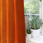 Cargar imagen en el visor de la galería, McAlister Textiles Matt Burnt Orange Velvet Curtains Tailored Curtains