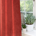 Cargar imagen en el visor de la galería, McAlister Textiles Matt Rust Red Orange Velvet Curtains Tailored Curtains