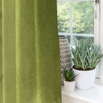 Cargar imagen en el visor de la galería, McAlister Textiles Matt Lime Green Velvet Curtains Tailored Curtains