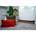 Cargar imagen en el visor de la galería, McAlister Textiles Matt Rust Red Orange Piped Velvet Cushion Cushions and Covers