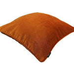 Cargar imagen en el visor de la galería, McAlister Textiles Matt Burnt Orange Piped Velvet Cushion Cushions and Covers