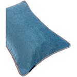 Cargar imagen en el visor de la galería, McAlister Textiles Matt Duck Egg Blue Contrast Piped Velvet Cushion Cushions and Covers