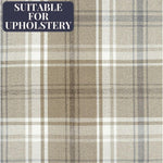 Cargar imagen en el visor de la galería, McAlister Textiles Angus Beige Cream Tartan Check Curtain Fabric Fabrics