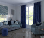 Cargar imagen en el visor de la galería, McAlister Textiles Matt Navy Blue Velvet Curtains Tailored Curtains
