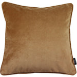 Cargar imagen en el visor de la galería, McAlister Textiles Matt Caramel Gold Piped Velvet Cushion Cushions and Covers