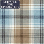 Cargar imagen en el visor de la galería, McAlister Textiles Angus Duck Egg Blue Tartan Check Curtain Fabric Fabrics