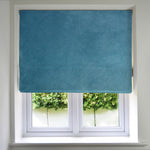 Cargar imagen en el visor de la galería, McAlister Textiles Matt Duck Egg Blue Velvet Roman Blind Roman Blinds