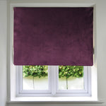 Cargar imagen en el visor de la galería, McAlister Textiles Matt Aubergine Purple Velvet Roman Blind Roman Blinds