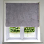Cargar imagen en el visor de la galería, McAlister Textiles Matt Soft Silver Velvet Roman Blind Roman Blinds
