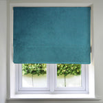 Cargar imagen en el visor de la galería, McAlister Textiles Matt Blue Teal Velvet Roman Blind mws_apo_generated