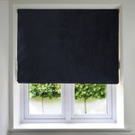 Cargar imagen en el visor de la galería, McAlister Textiles Matt Black Velvet Roman Blind Roman Blinds
