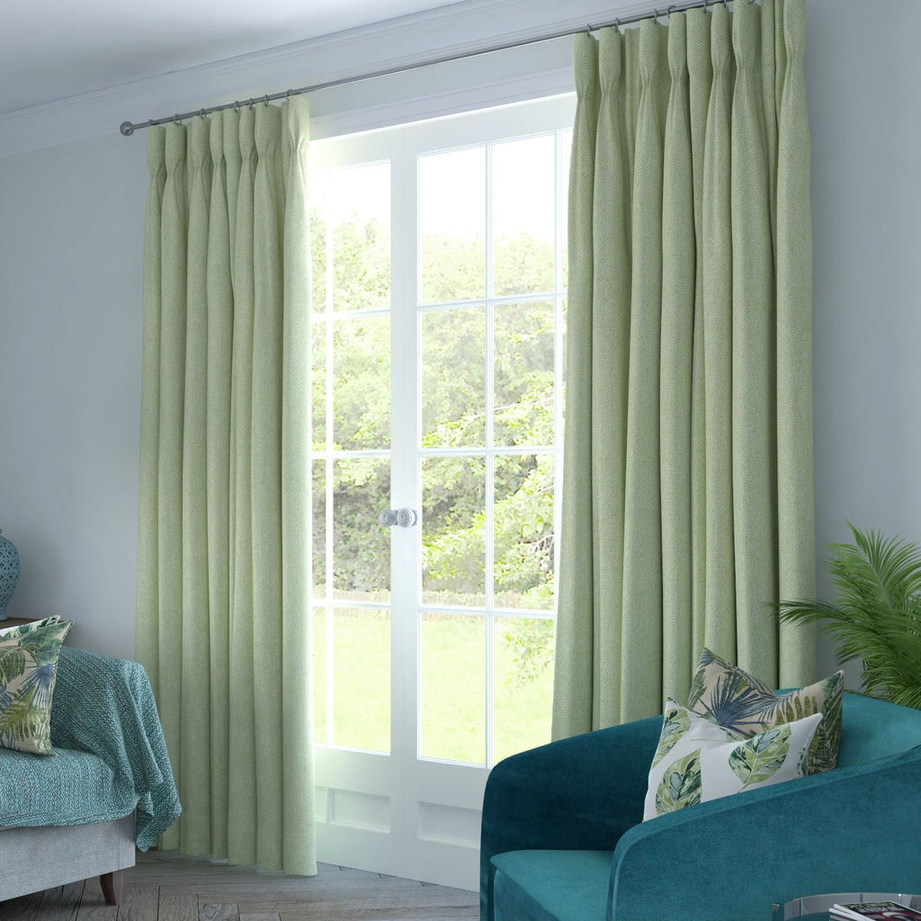 McAlister Textiles Herringbone Sage Green Curtains mw_product_option_cloned 