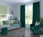 Cargar imagen en el visor de la galería, McAlister Textiles Matt Emerald Velvet Curtains Tailored Curtains 
