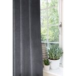 Cargar imagen en el visor de la galería, McAlister Textiles Matt Charcoal Grey Velvet Curtains Tailored Curtains 
