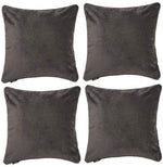 Cargar imagen en el visor de la galería, McAlister Textiles Matt Charcoal Grey Velvet 43cm x 43cm Contrast Piped Cushion Sets Cushions and Covers 
