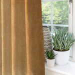 Cargar imagen en el visor de la galería, McAlister Textiles Matt Caramel Gold Velvet Curtains Tailored Curtains 
