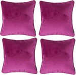 Cargar imagen en el visor de la galería, McAlister Textiles Matt Fuchsia Pink Velvet 43cm x 43cm Piped Cushion Sets Cushions and Covers 
