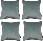 Cargar imagen en el visor de la galería, McAlister Textiles Matt Dove Grey Velvet 43cm x 43cm Piped Cushion Sets Cushions and Covers 
