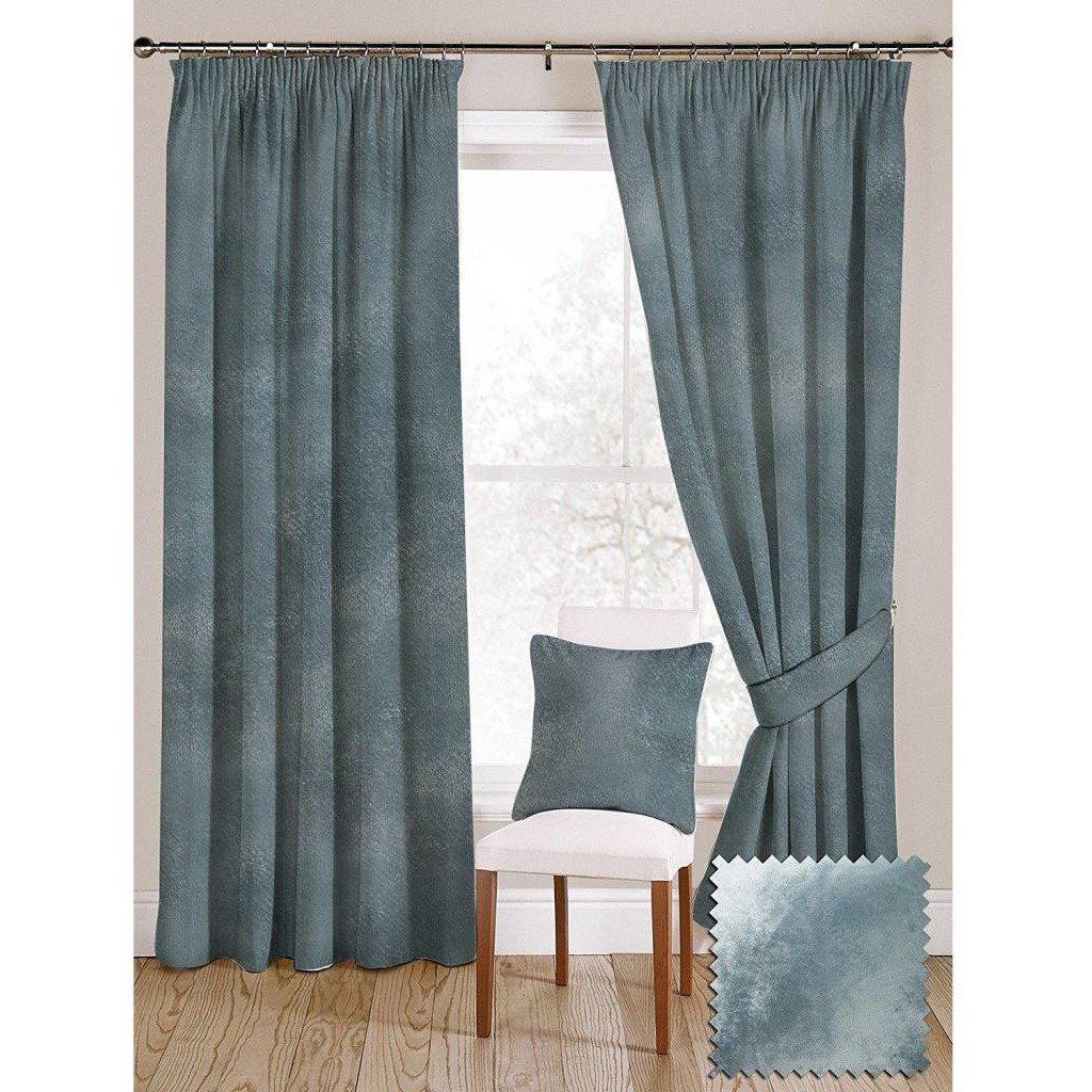McAlister Textiles Duck Egg Blue Crushed Velvet Curtains mw_product_option_cloned 