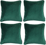 Cargar imagen en el visor de la galería, McAlister Textiles Matt Emerald Green Velvet 43cm x 43cm Piped Cushion Sets Cushions and Covers 
