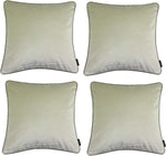 Cargar imagen en el visor de la galería, McAlister Textiles Matt Champagne Gold Velvet 43cm x 43cm Contrast Piped Cushion Sets Cushions and Covers 
