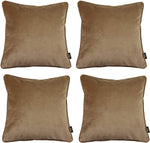 Cargar imagen en el visor de la galería, McAlister Textiles Matt Caramel Gold Velvet 43cm x 43cm Piped Cushion Sets Cushions and Covers 
