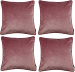 Cargar imagen en el visor de la galería, McAlister Textiles Matt Blush Pink Velvet 43cm x 43cm Piped Cushion Sets Cushions and Covers 
