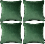 Cargar imagen en el visor de la galería, McAlister Textiles Matt Moss Green Velvet 43cm x 43cm Piped Cushion Sets Cushions and Covers 
