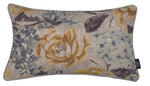 Cargar imagen en el visor de la galería, McAlister Textiles Blooma Blue, Grey and Ochre Floral Cushion Cushions and Covers 
