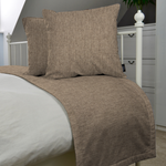 Cargar imagen en el visor de la galería, McAlister Textiles Capri Chocolate Brown Bed Runners Throws and Runners 
