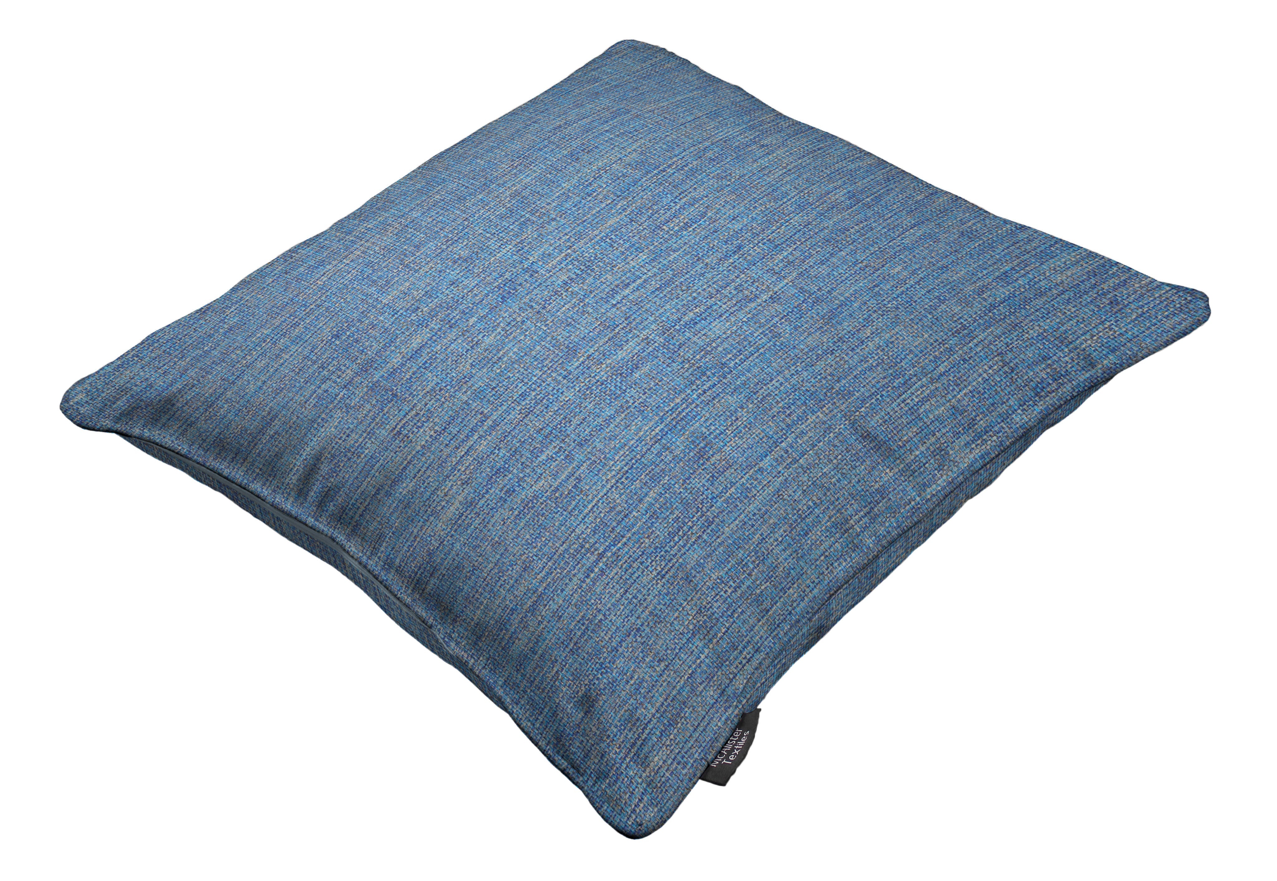 McAlister Textiles Capri Mid Blue Piped Cushion Cushions and Covers 