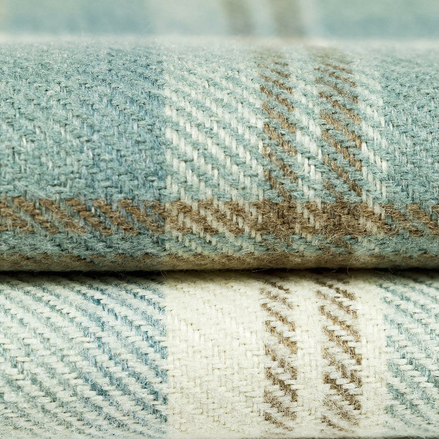 McAlister Textiles Heritage Duck Egg Blue Tartan Throws & Runners Throws and Runners 