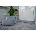 Cargar imagen en el visor de la galería, McAlister Textiles Matt Dove Grey Piped Velvet Cushion Cushions and Covers 
