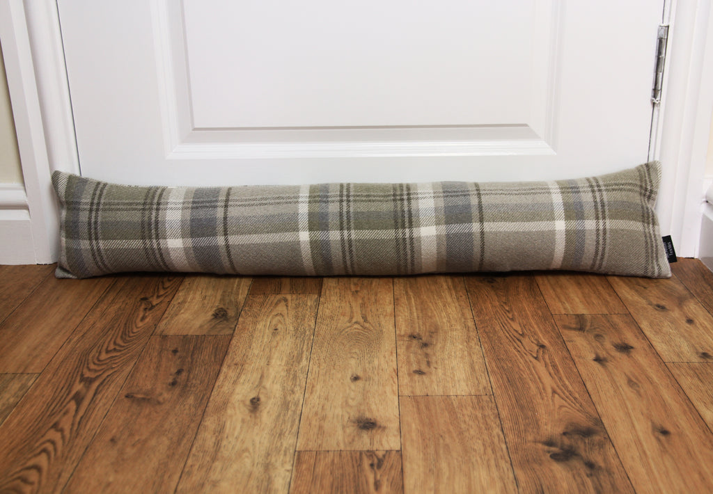 McAlister Textiles Heritage Beige Cream Tartan Draught Excluder Draught Excluders 