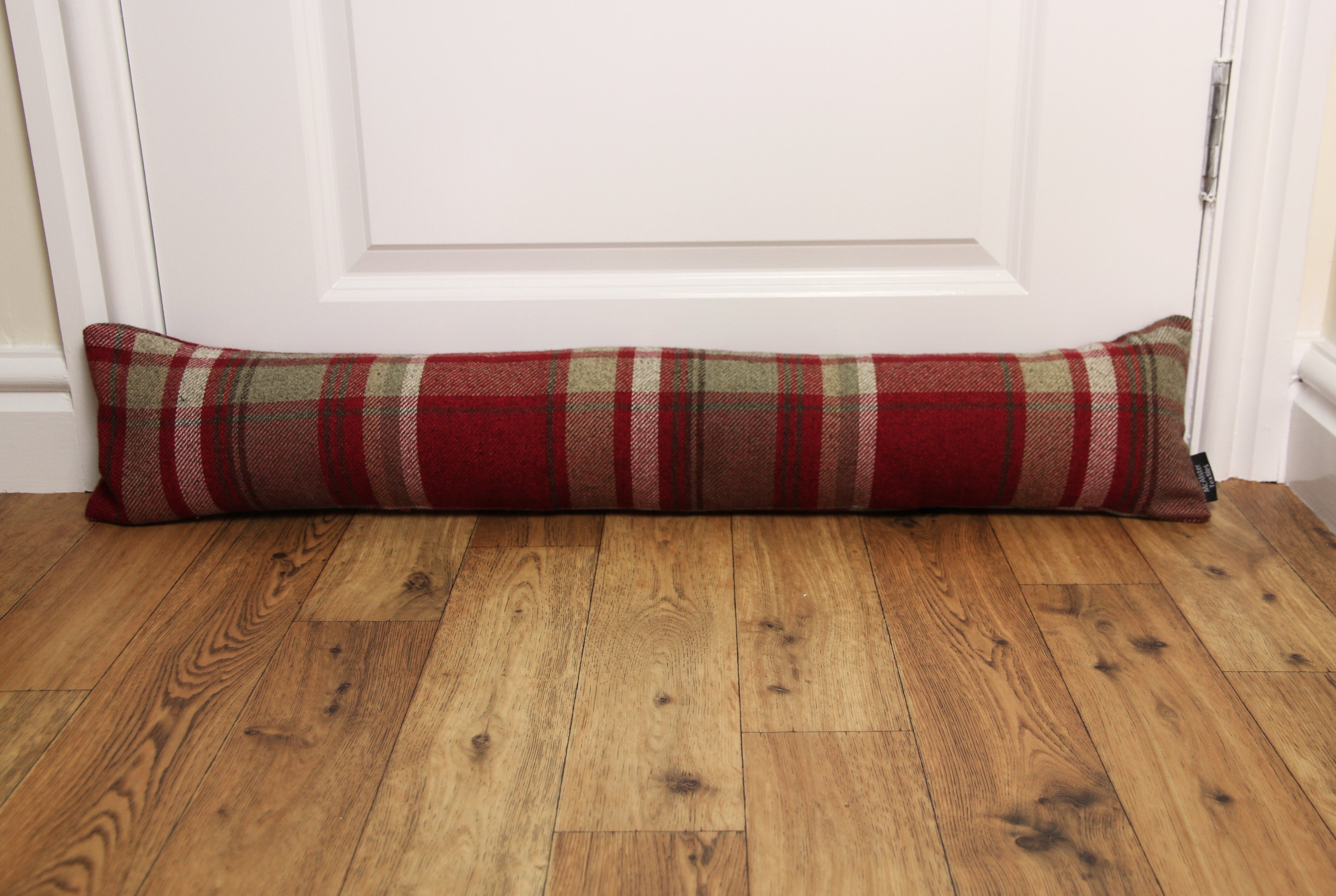 McAlister Textiles Heritage Red + White Tartan Draught Excluder Draught Excluders 