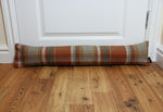 Cargar imagen en el visor de la galería, McAlister Textiles Heritage Burnt Orange + Grey Tartan Draught Excluder Draught Excluders 
