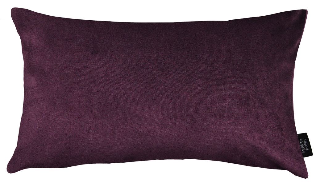 McAlister Textiles Matt Aubergine Purple Velvet Modern Look Plain Cushion Cushions and Covers 