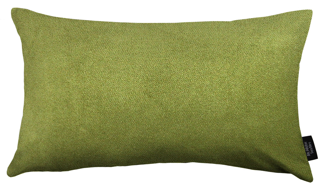 McAlister Textiles Matt Fern Green Velvet Modern Look Plain Cushion Cushions and Covers 