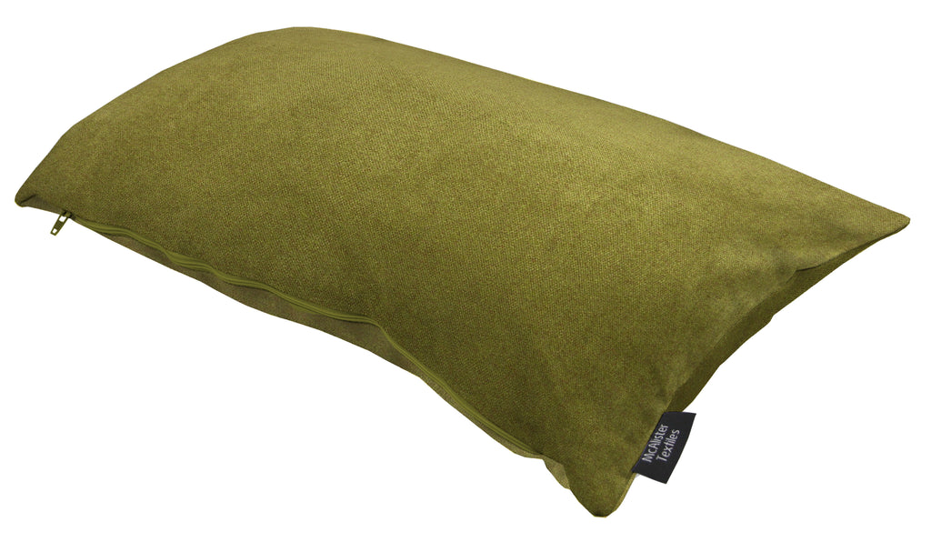 McAlister Textiles Matt Lime Green Velvet Modern Look Plain Cushion Cushions and Covers 