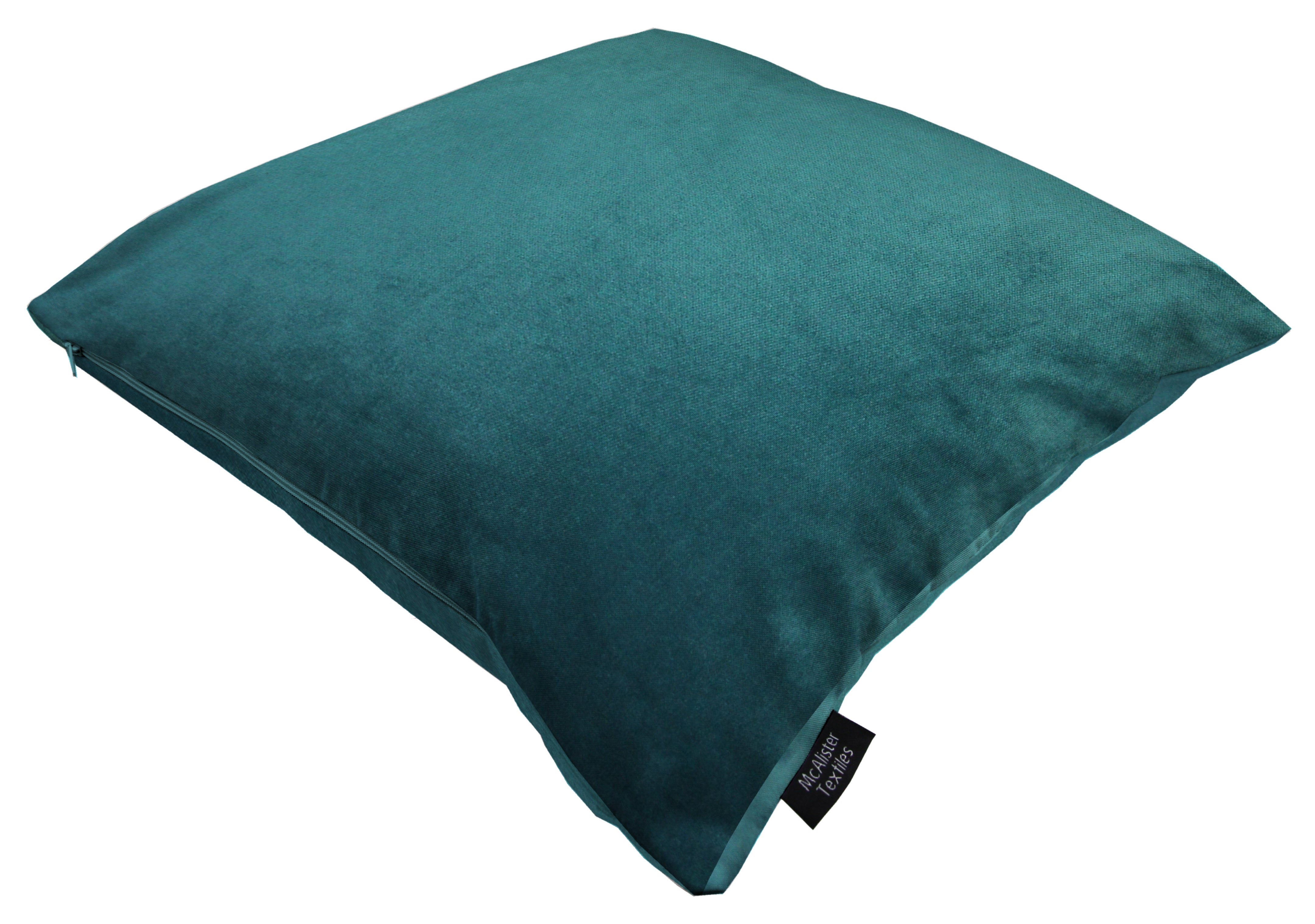 McAlister Textiles Matt Teal Velvet Modern Look Plain Cushion Cushions and Covers 