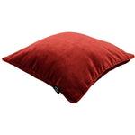 Cargar imagen en el visor de la galería, McAlister Textiles Matt Rust Red Orange Piped Velvet Cushion Cushions and Covers 
