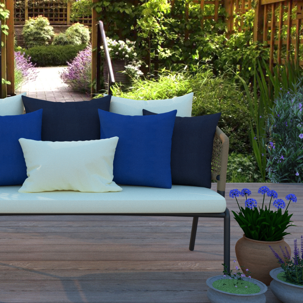 McAlister Textiles Sorrento Cobalt Blue Outdoor Cushions Cushions and Covers 