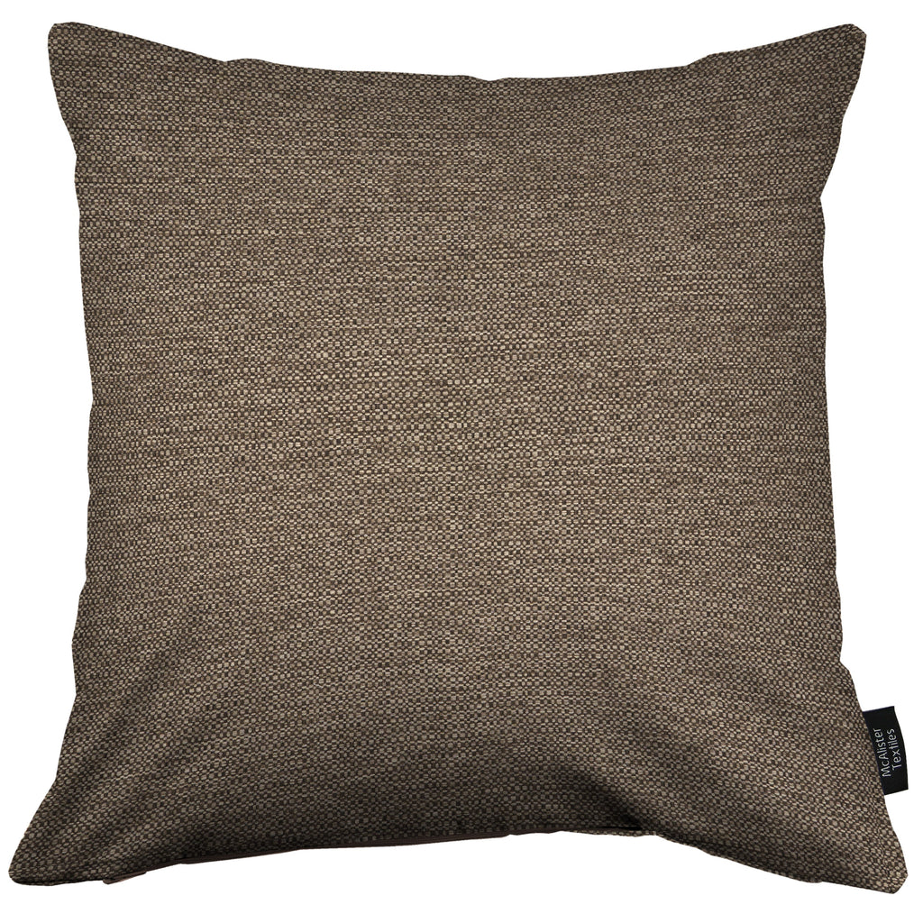 McAlister Textiles Roma Brown Woven Cushion Cushions and Covers 