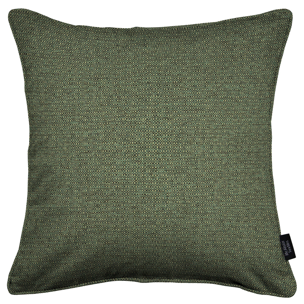 McAlister Textiles Roma Green Piped Cushion Cushions and Covers 