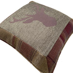 Cargar imagen en el visor de la galería, McAlister Textiles Stag Purple + Green Tartan 43cm x 43cm Cushion Set Cushions and Covers 
