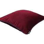 Cargar imagen en el visor de la galería, McAlister Textiles Matt Wine Red Contrast Piped Velvet Cushion Cushions and Covers 
