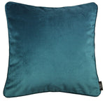 Cargar imagen en el visor de la galería, McAlister Textiles Matt Blue Teal Velvet 43cm x 43cm Piped Cushion Sets Cushions and Covers 
