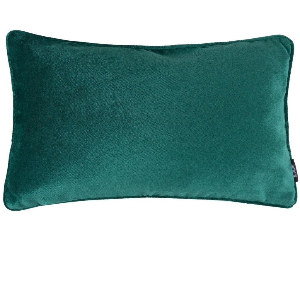 McAlister Textiles Matt Emerald Green Piped Velvet Cushion Cushions and Covers 