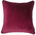 Cargar imagen en el visor de la galería, McAlister Textiles Matt Wine Red Velvet 43cm x 43cm Contrast Piped Cushion Sets Cushions and Covers 
